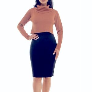 Women’s long sleeve dress with sweater top attached size xl